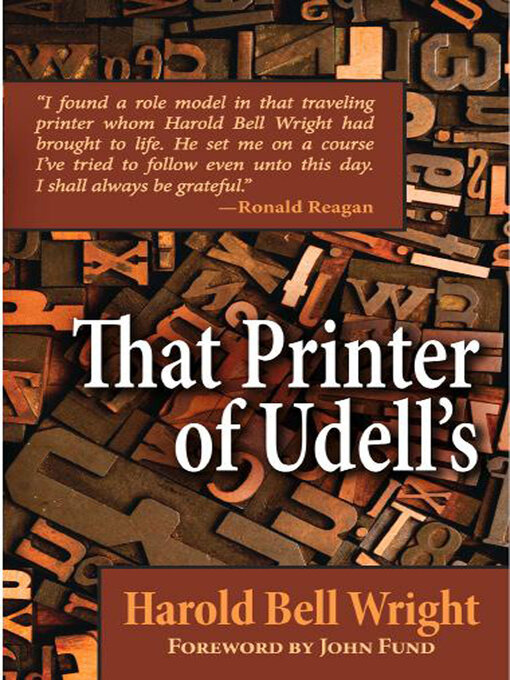 Title details for That Printer of Udell's by Harold Bell Wright - Available